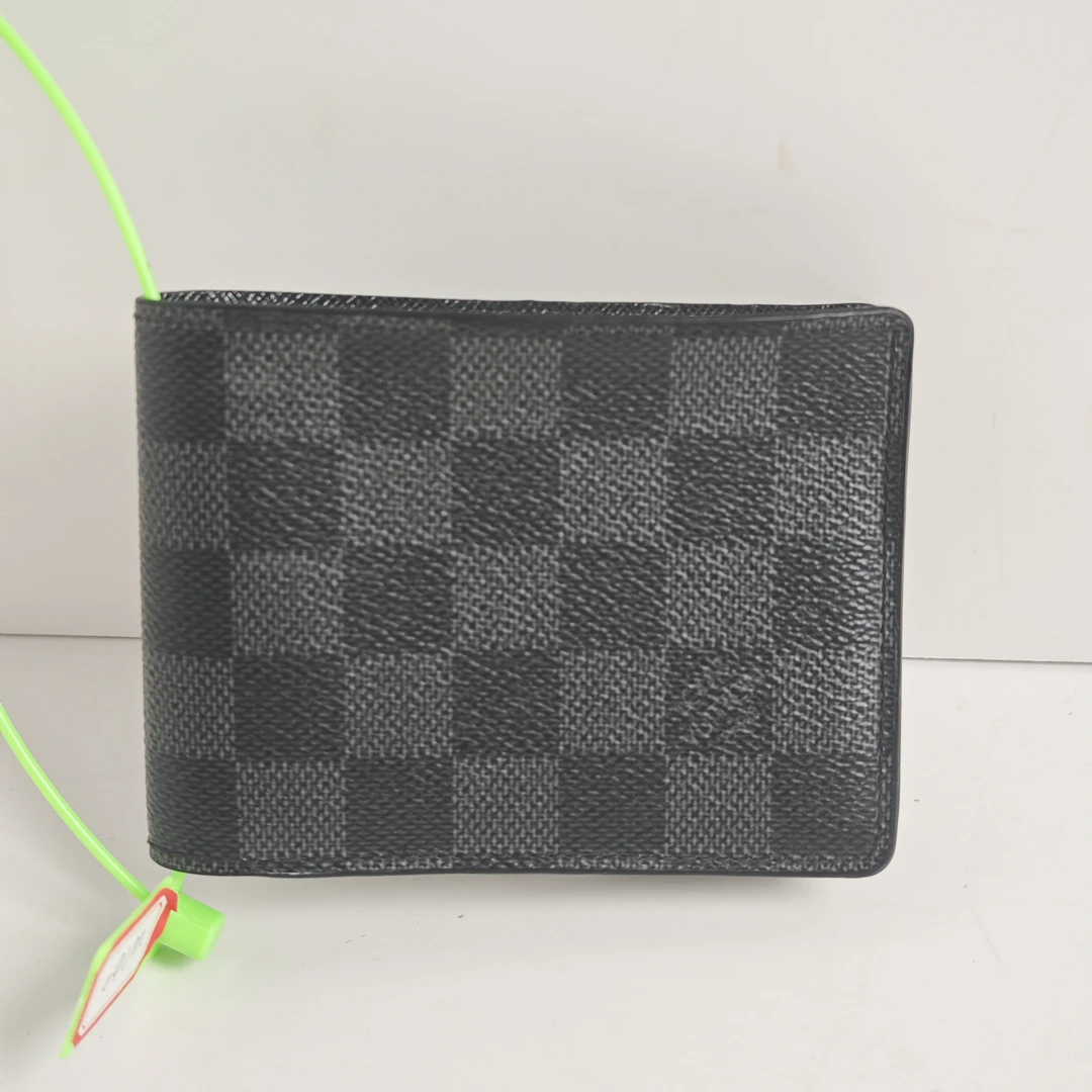 95新 LouisVuitton/路易威登 棋盘格短款折叠钱包卡包