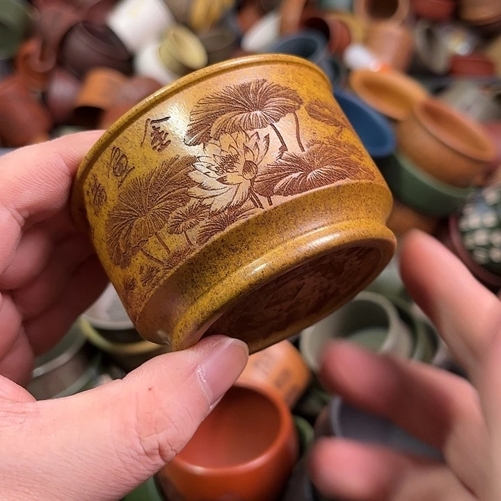 紫砂茶杯全手工紫砂主人杯