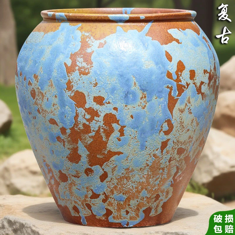 复古大口径家用多肉花盆清仓捡漏陶瓷大号花盆庭院盆景盆栽陶土盆