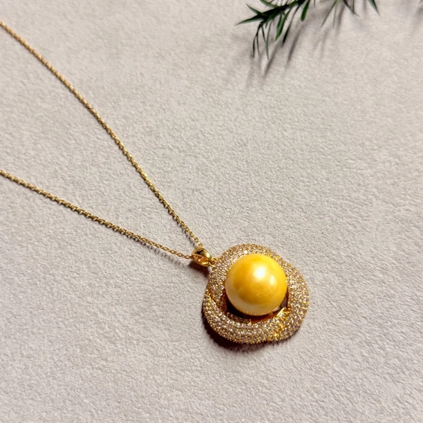 【六六中古】孤品百搭简约淡水珍珠吊坠te9149带链
