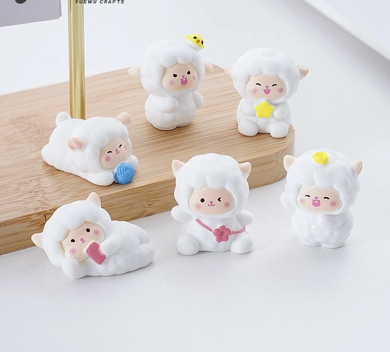 【许愿+对对碰】可爱小白羊桌面摆件