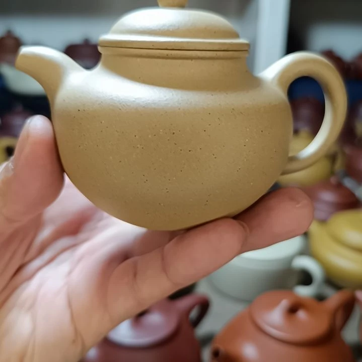 紫砂茶盘原矿本绿莲子260cc半手工