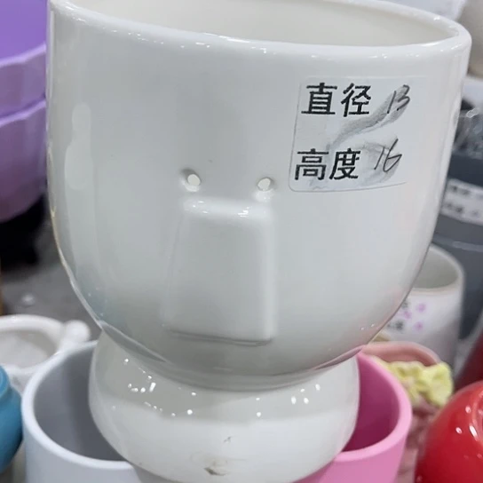 多肉绿植陶瓷花盆9.9包邮，有孔