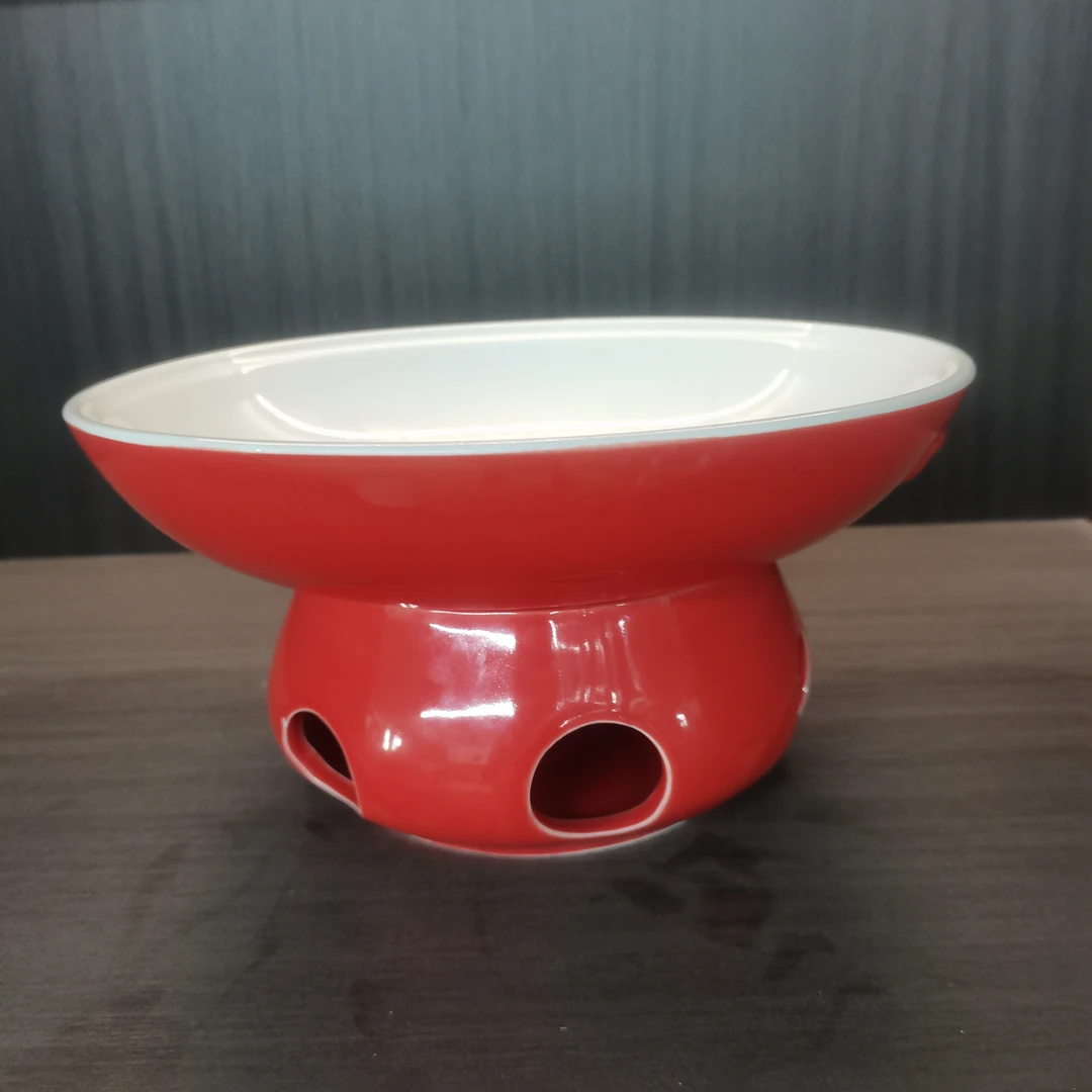 9寸狮头锅红釉套装拍20套发21套