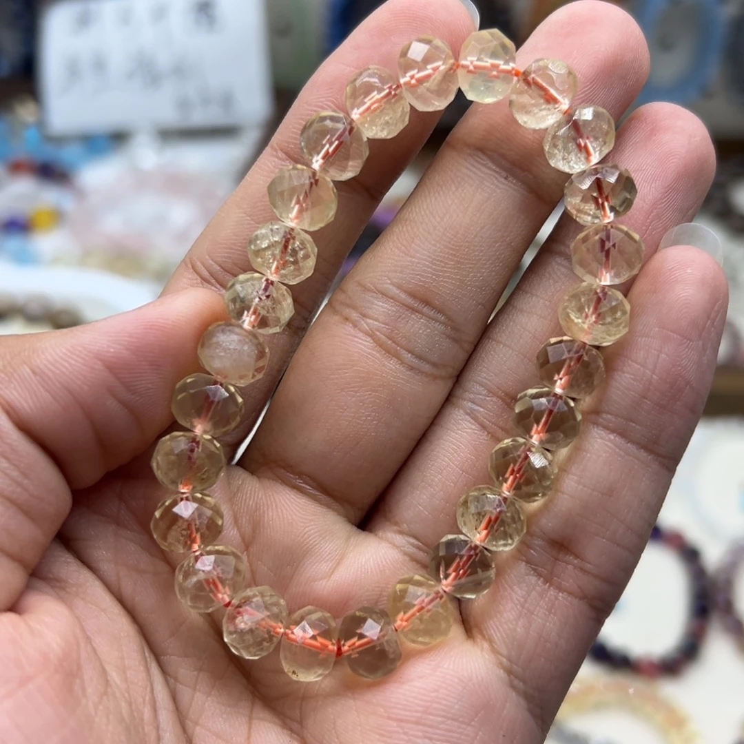 未镶嵌手链水晶黄水晶切面