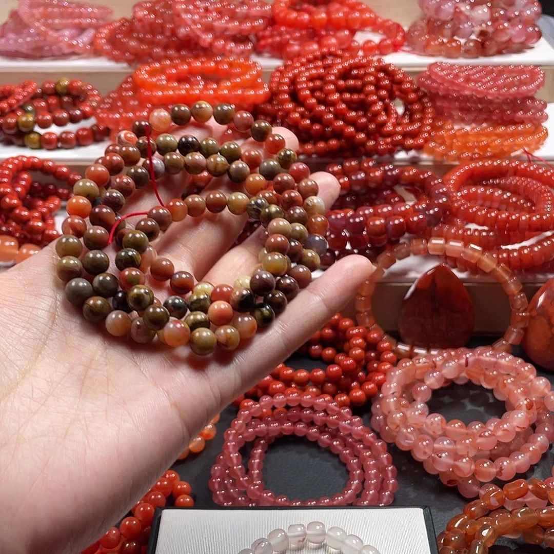 南红玛瑙未镶嵌手链7➕