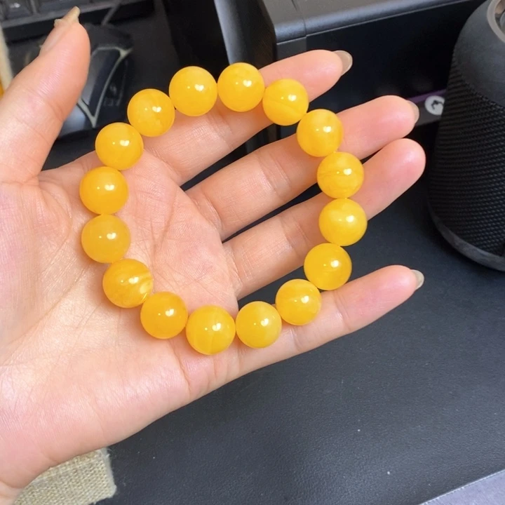 琥珀未镶嵌手链天然无优化琥珀蜜蜡