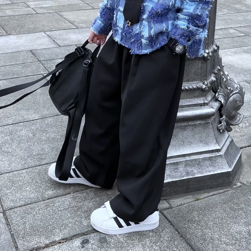 男童春秋长裤子2025新款中大童儿童西裤休闲裤男孩直筒宽松裤童装