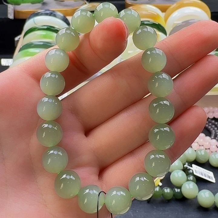 未镶嵌手链和田玉冰晴葡萄肉