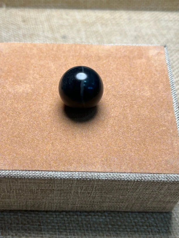 新疆和田墨玉一线天18mm聚墨黑新疆料