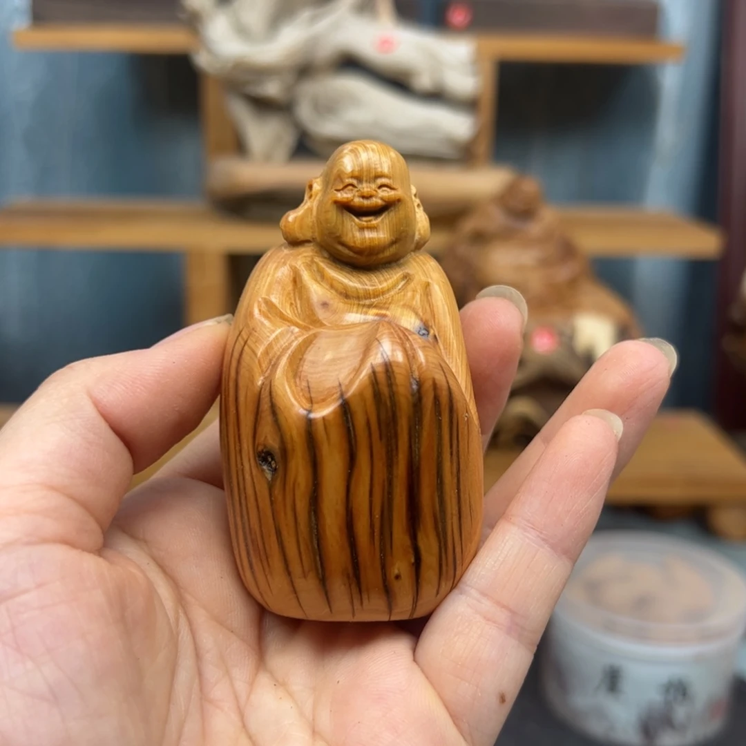 木茶**味崖柏木摆件手把件