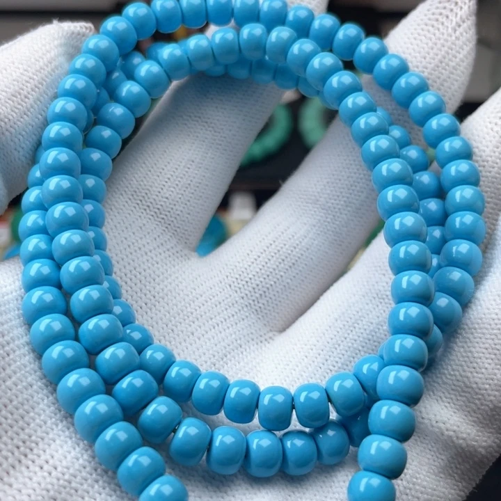 最***人无非金属高瓷蓝6mm老型108佛珠