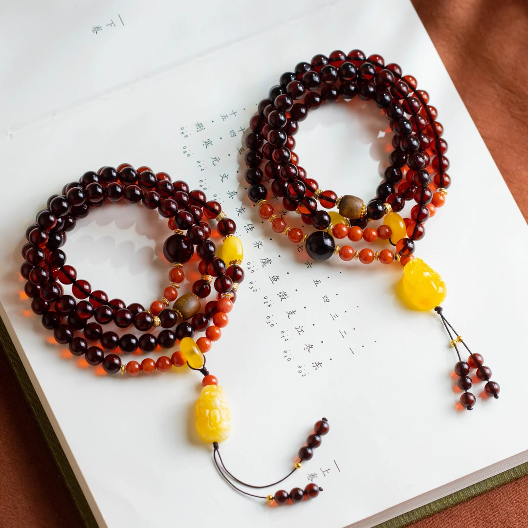 琥珀圆珠多圈手串（多样性发货 发其一）