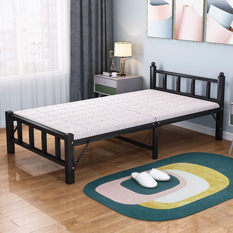 新疆包邮折叠床单人床午休床办公室午睡床家用简易床木板床便携陪