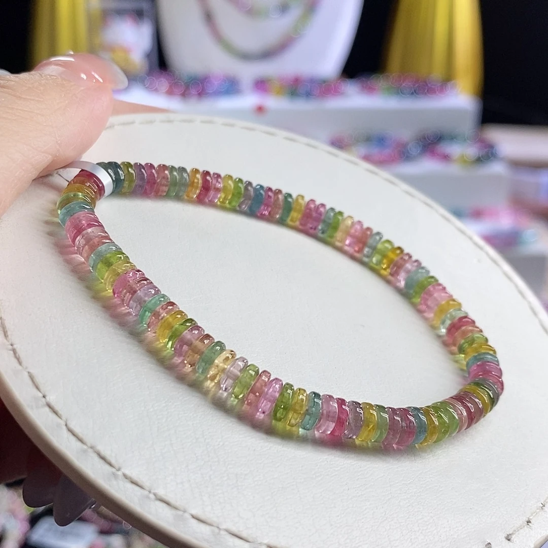 未镶嵌手链碧玺算盘珠