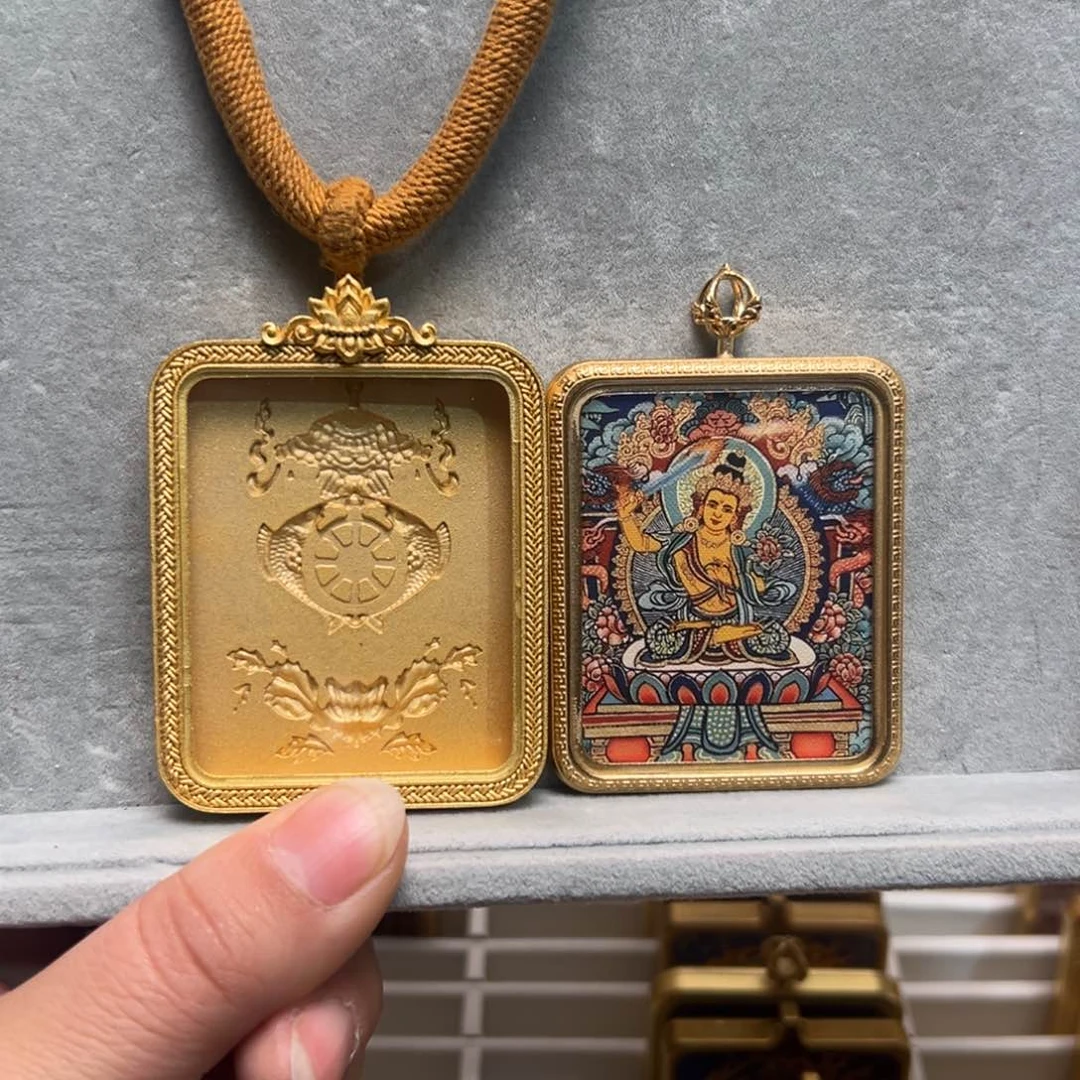 吊坠浪*李单面普贤双鱼壳三号绳