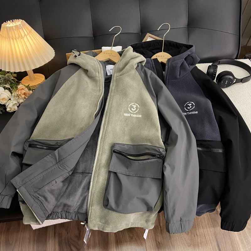 佑妈家童装 男女童摇粒绒外套 中大童双层加厚秋冬款上衣