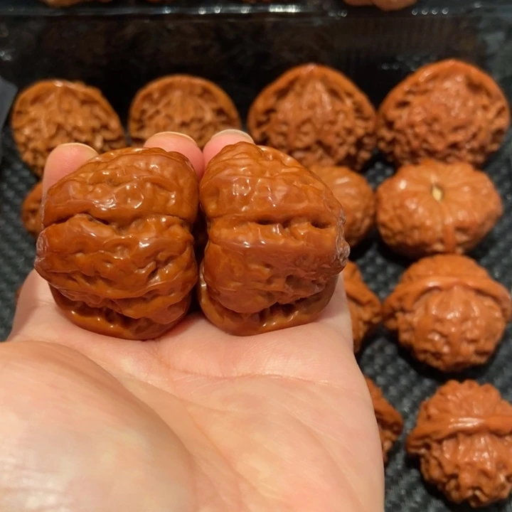 启***立把件文玩核桃41.6尺寸蛤蟆头1731