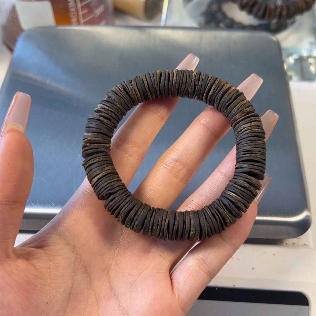 沉香手串一**行奇楠沉香单圈手串19克老料1.2