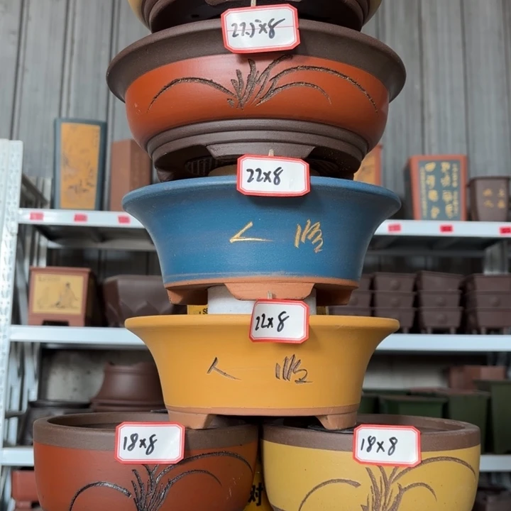 紫砂花盆100-8。