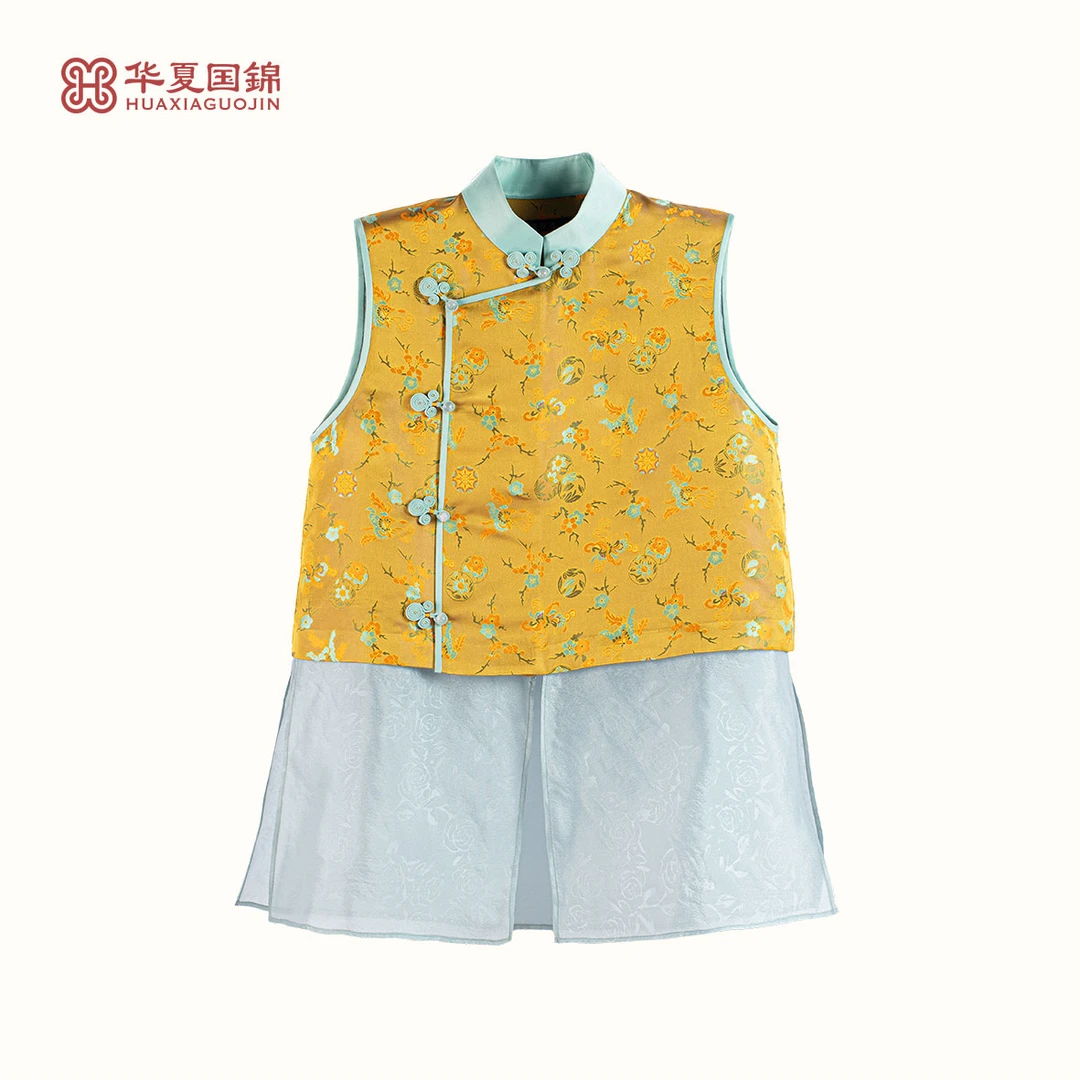 【四川工美蜀锦】新中式中国风黄地蝴蝶梅花纹蜀锦【禧栖】