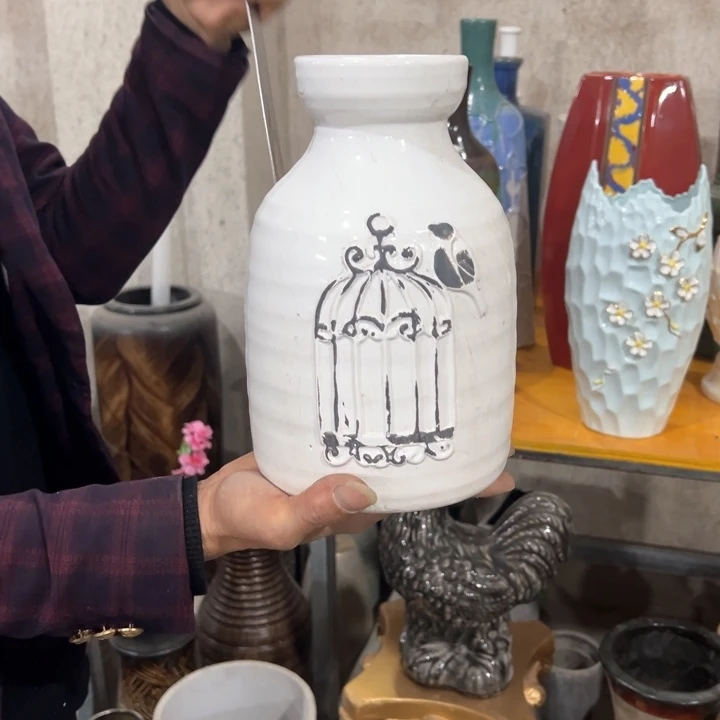 瓶高23口8公分做旧款上釉不均