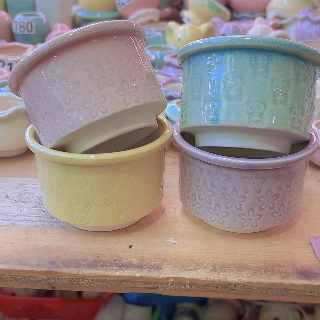 陶瓷花盆当场满12包邮