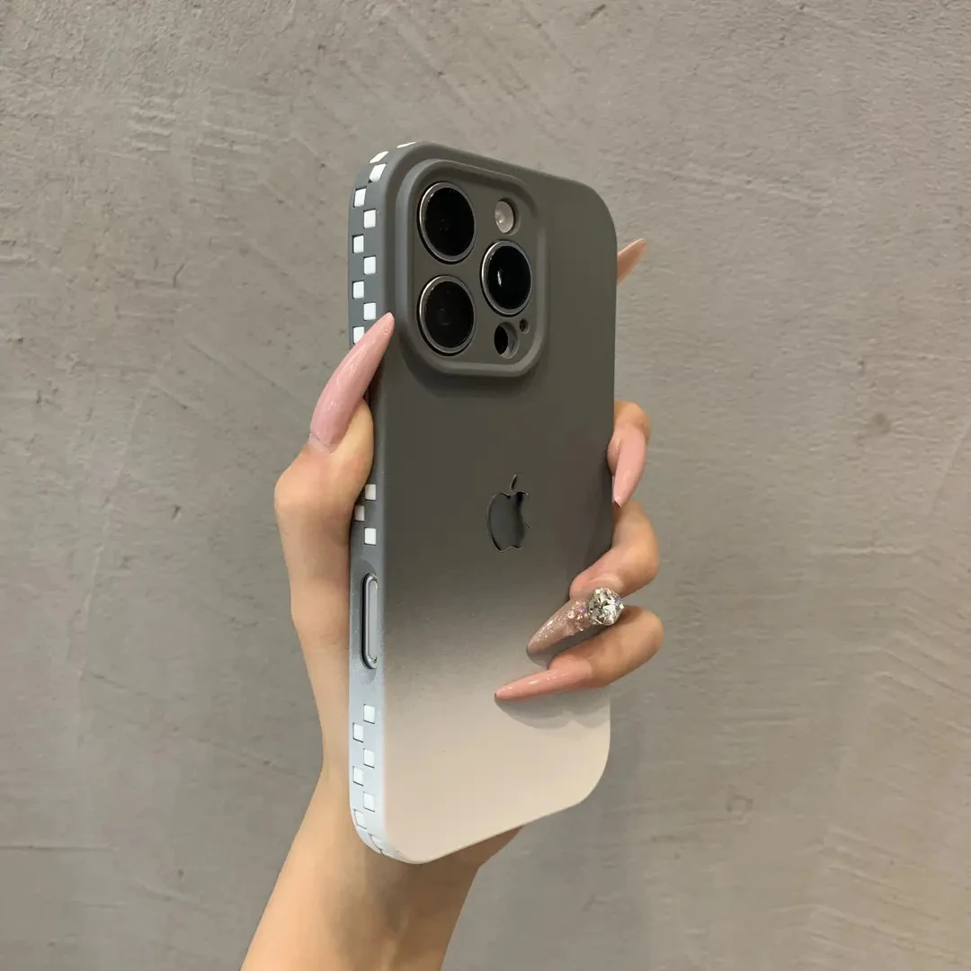 新款高级纯色肤感适用苹果16手机壳iPhone15promax简约14女13软12