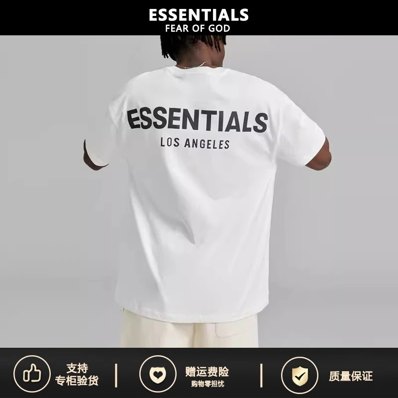【官方正品】FOG限定3M反光短袖ESSENTIALS复线高街潮牌情侣宽松T恤