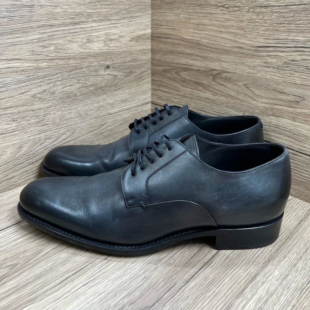 95新 DIOR/迪奥 黑绿德比皮鞋 41码/98新