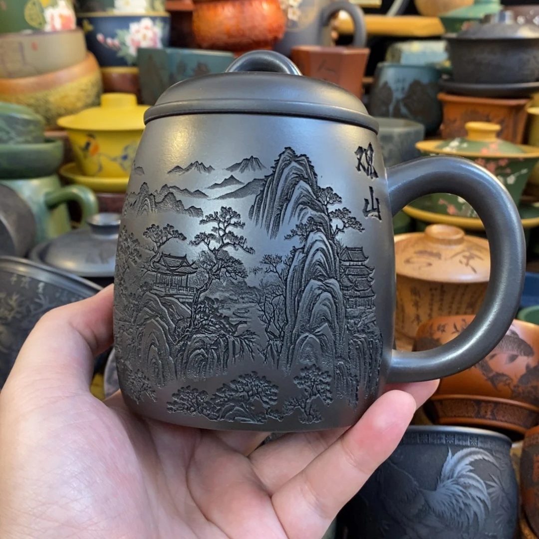 紫砂公道杯宜兴全手工紫砂杯