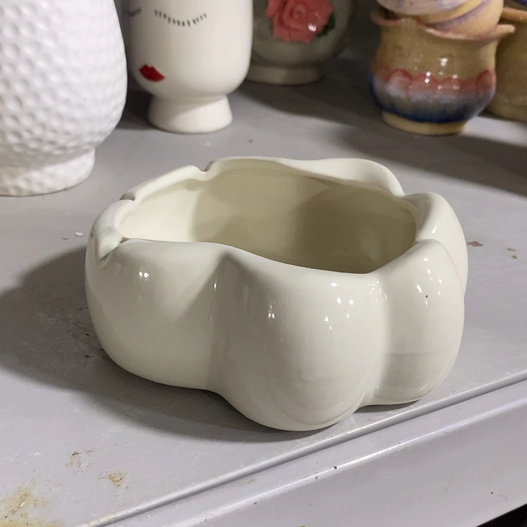 摆件水培陶盆无孔 瑕疵介意勿拍