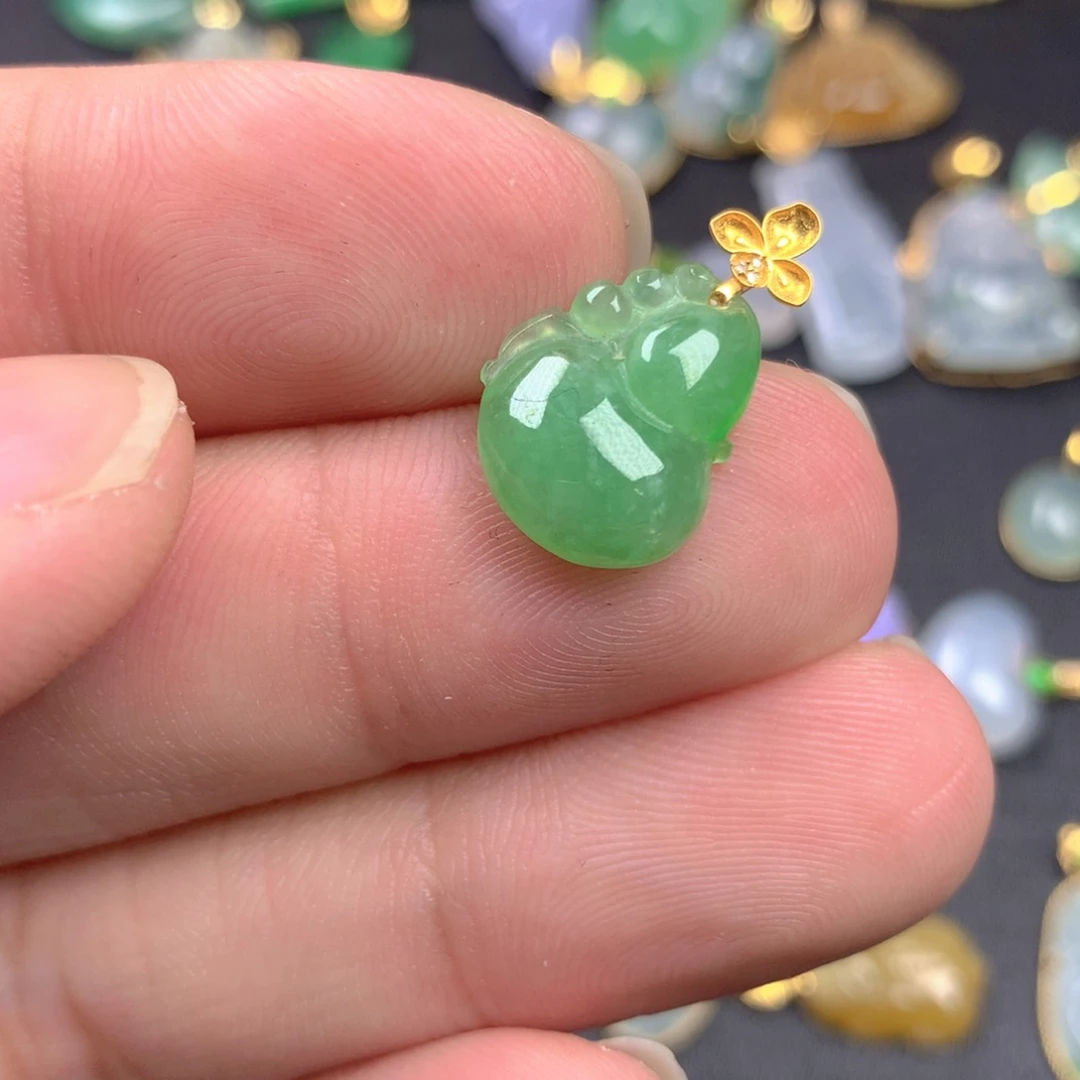 【闪购商品】颈饰18K金镶嵌翡翠翡翠