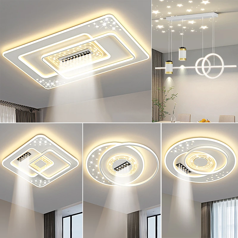 2026新款简约大气长方形客厅灯主卧室吸顶灯餐厅灯书房间护眼灯具