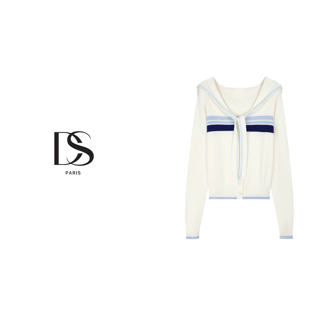 2025长袖秋冬季新款C68设计师时尚潮流米白色毛针织开衫6455H