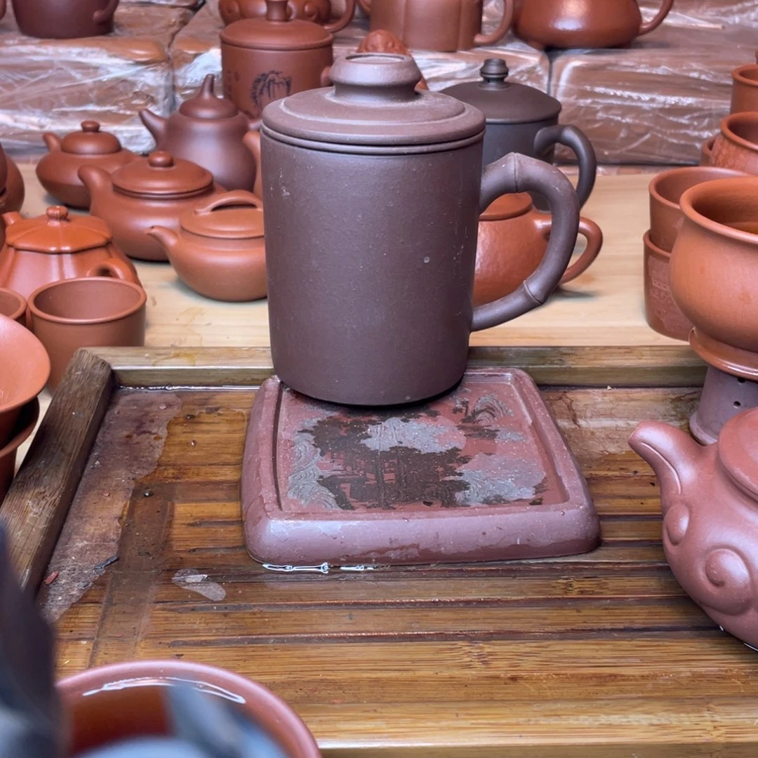 紫砂茶壶紫砂盖杯三件套