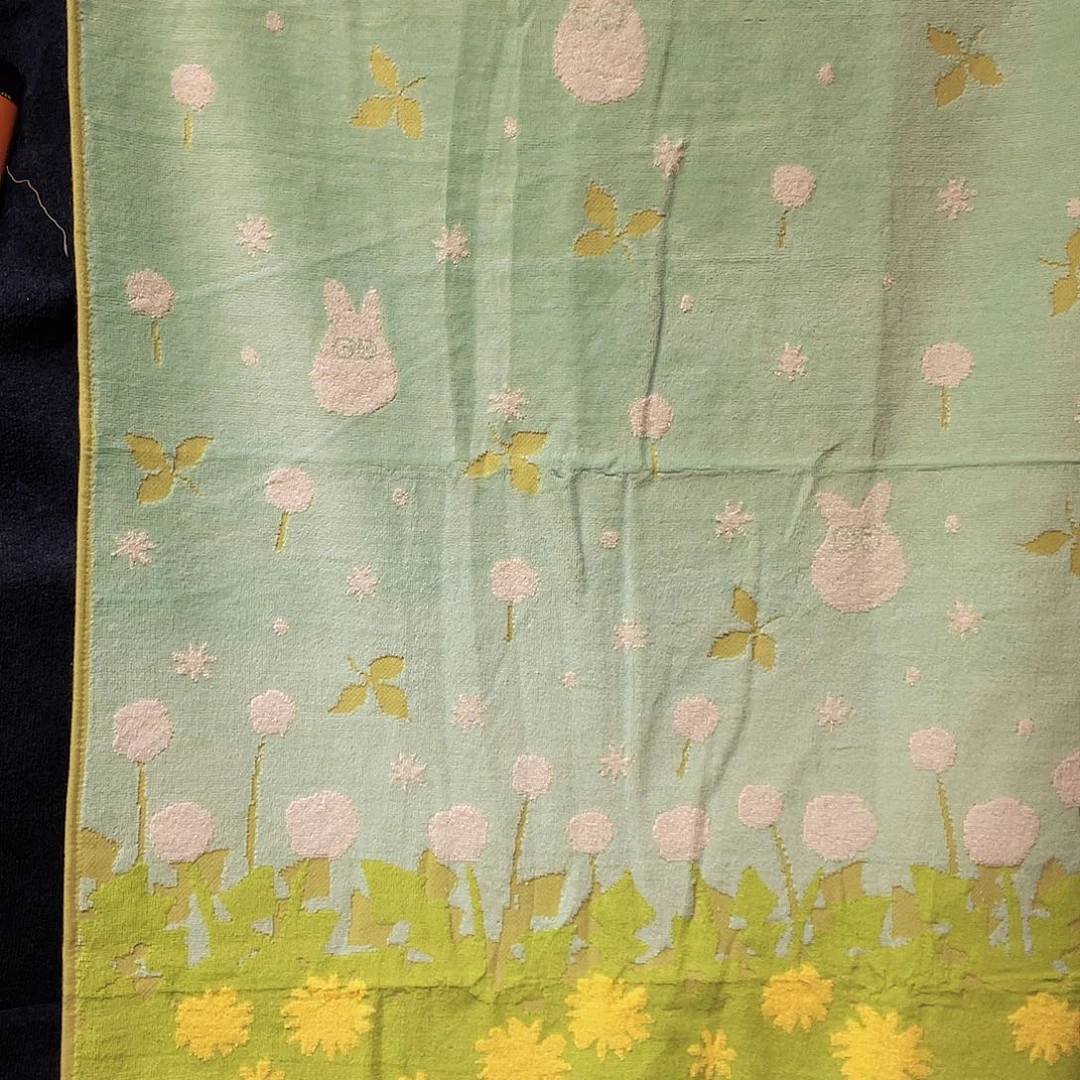 织物龙猫提花浴巾60.120