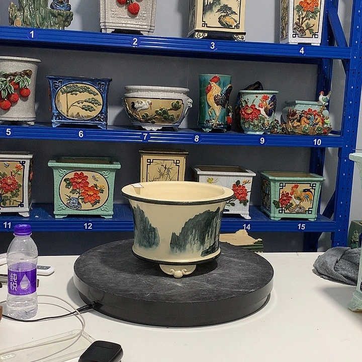 一***香高温粗陶石湾花盆