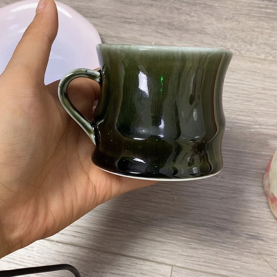 景德镇高温颜色釉咖啡杯微瑕