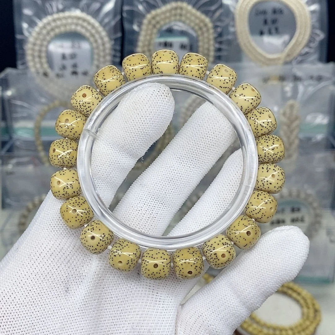 星月菩提手串11*10原白 针尖星