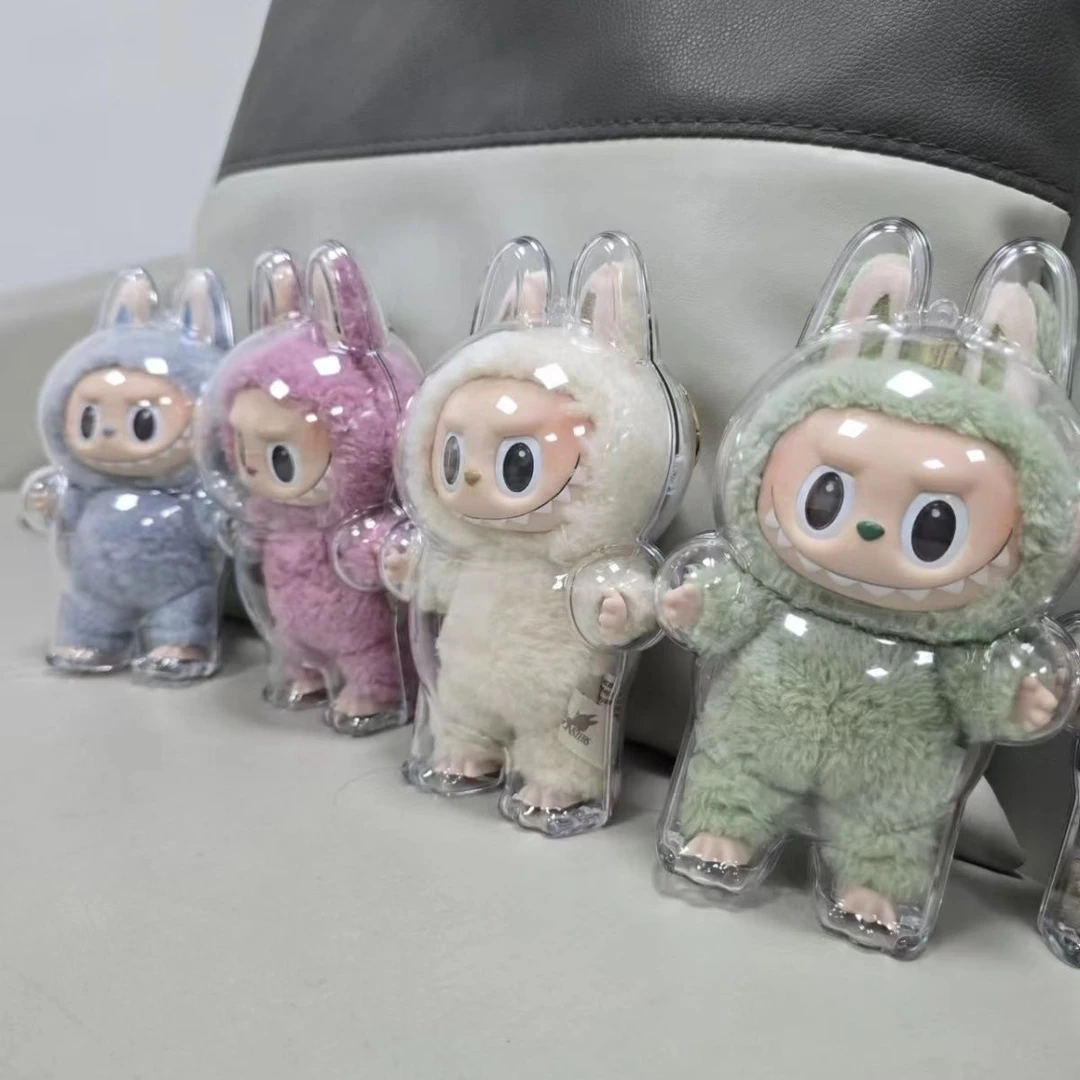 LABUBU拉布布一二三代可乐透明玩偶保护套娃衣穿搭泡泡玛特