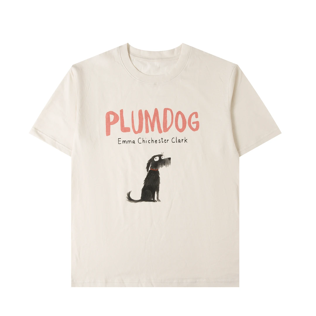 东大门韩系字母慵懒感卡通小狗短袖T DX24SS056