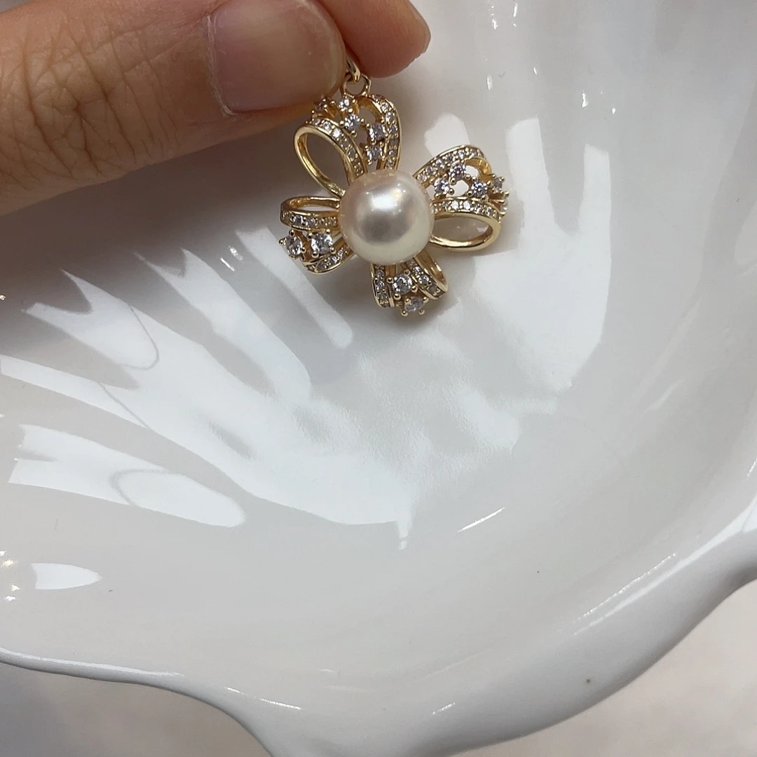 吊坠(不含链)海水珍珠银S925镶嵌