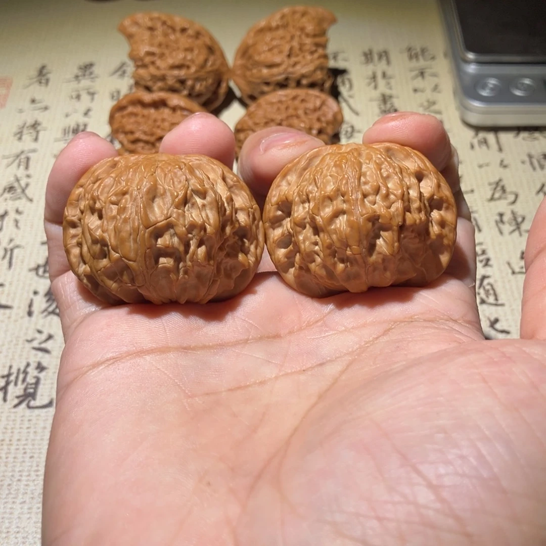文玩核桃把件磨盘43尺全品不面试