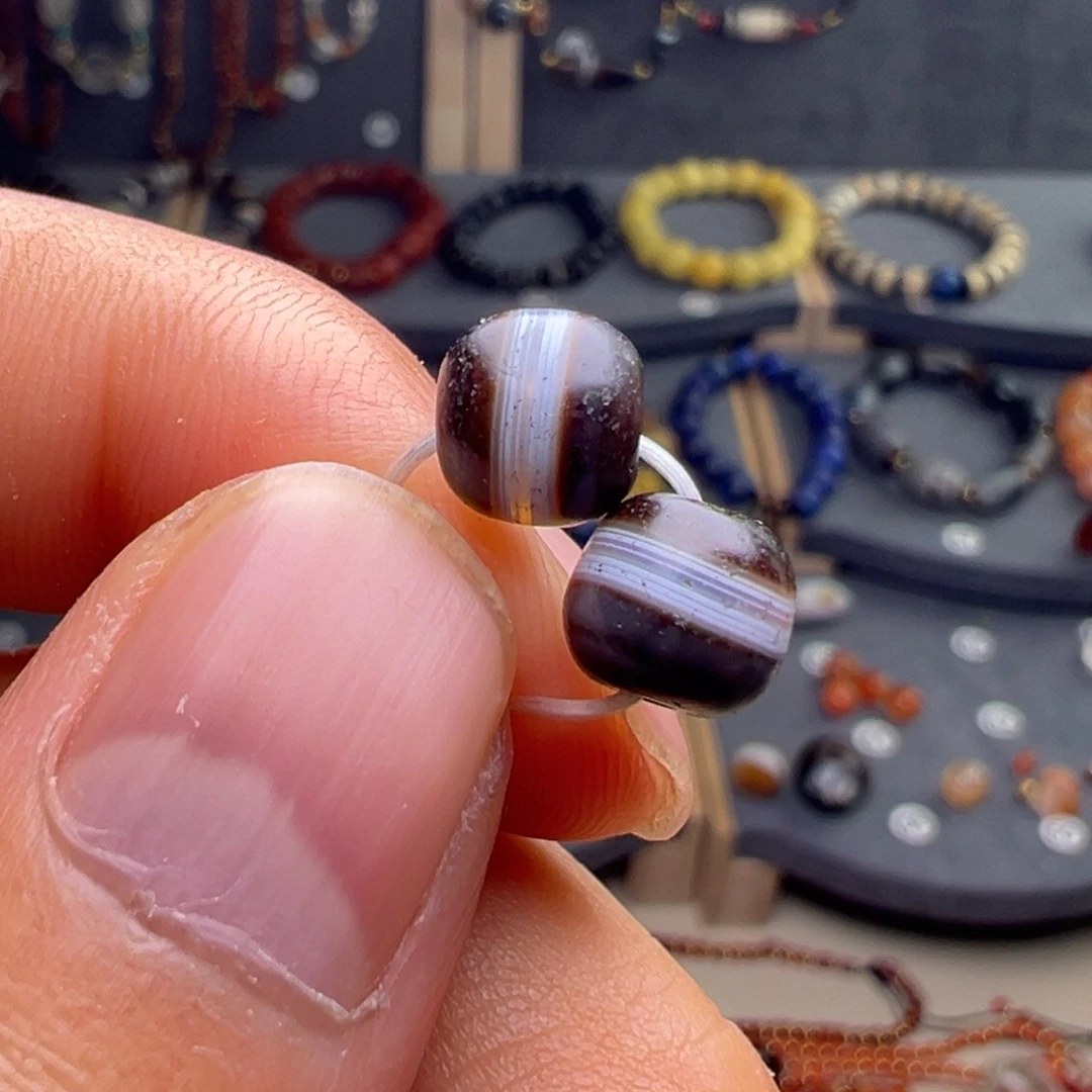 玛瑙/玉髓合金玛瑙对珠