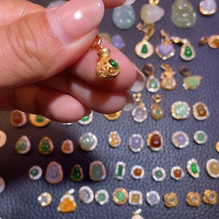 翡翠银S925镶嵌颈饰