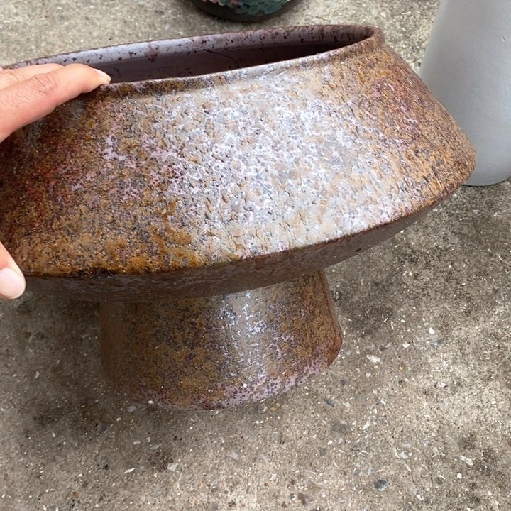 紫砂花盆高约25口约28