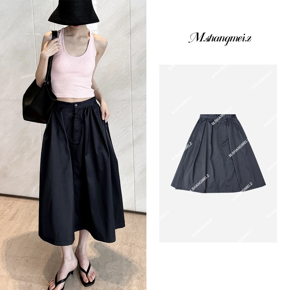 M.SHANGMEI.Z/沐熙【万年好搭】美大哥高腰显瘦赫本半身裙X012046