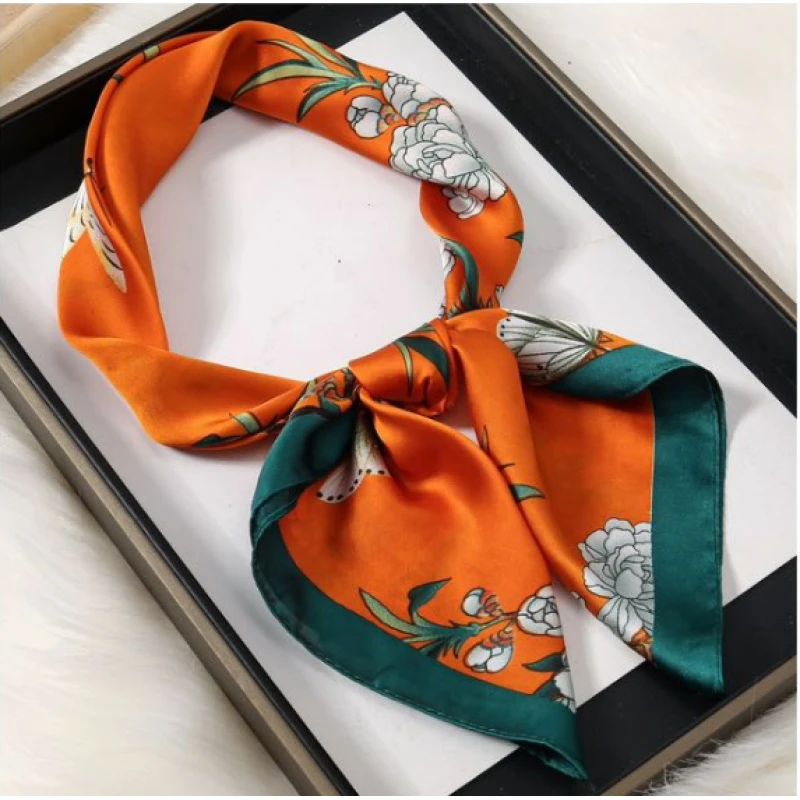 （花与蝴蝶）1071高档丝巾围巾女士披肩新款素雅百搭防晒优雅气质