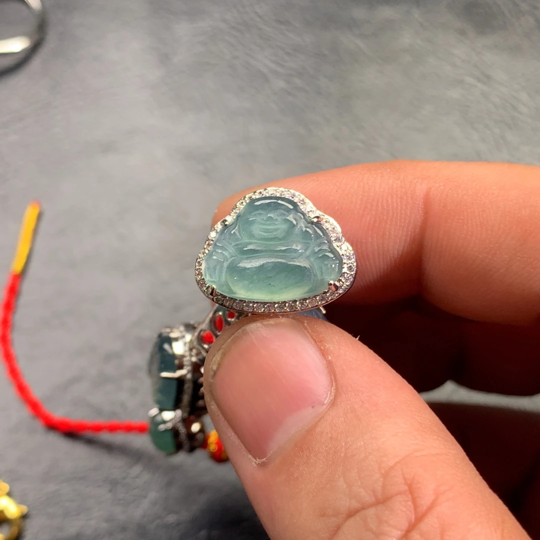 翡翠颈饰未镶嵌单个潘多拉佛公